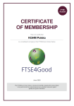 FTSE4Goog  - certificate of membership
